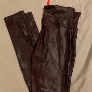 Spanx leather leggings size s